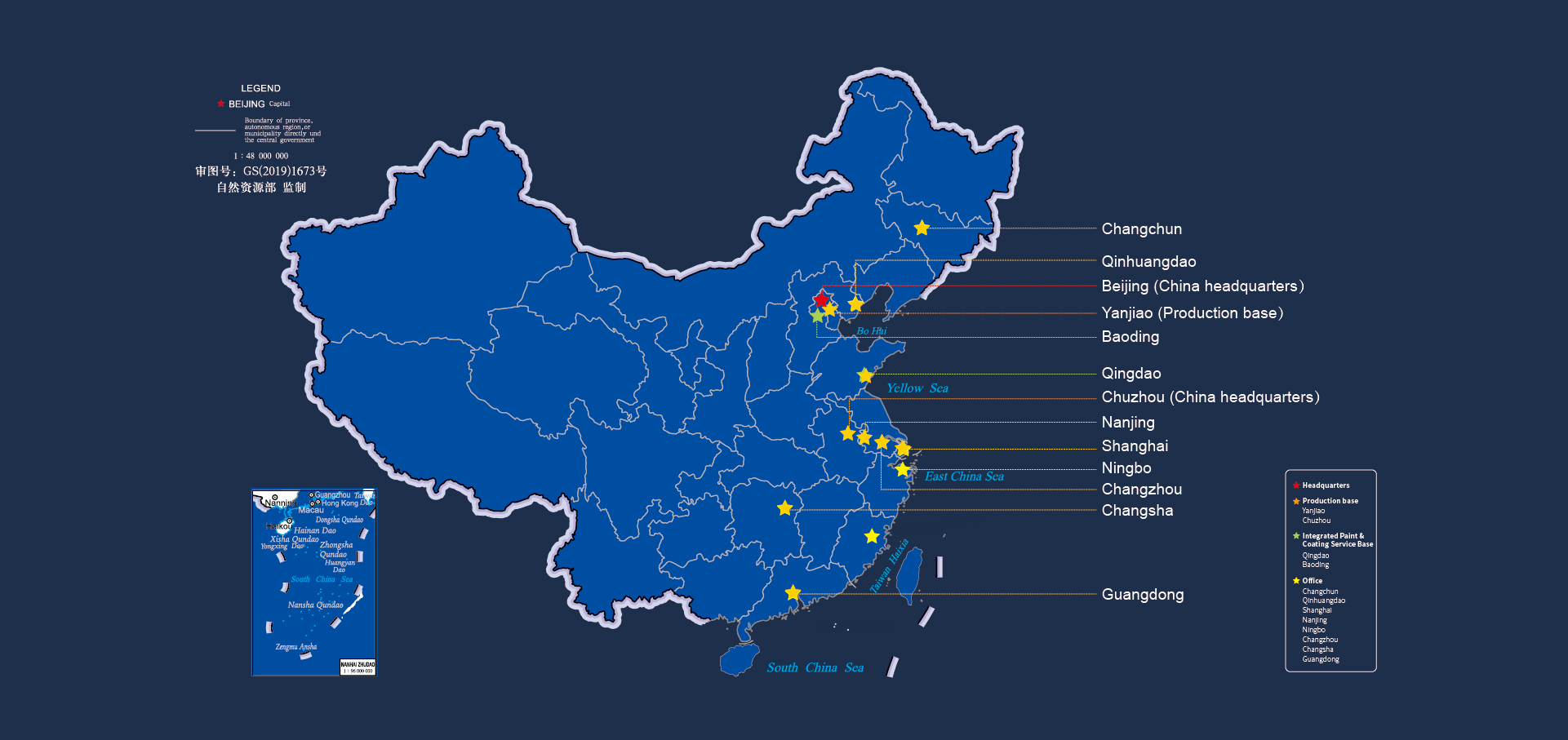 Headquarters & offices distribution